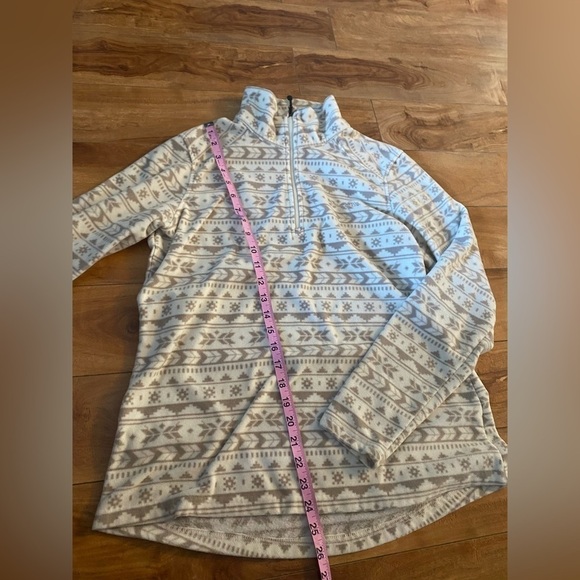 Avalanche Aztec Pattern Outdoor Supply 1/4 Zip Pullover Fleece Sweater - Picture 7 of 12